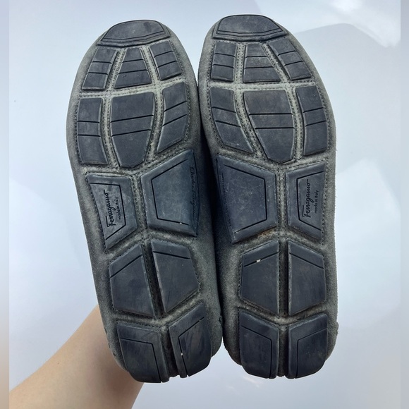 Salvatore Ferragamo Grey Suede Loafers N250-5 - Picture 7 of 9